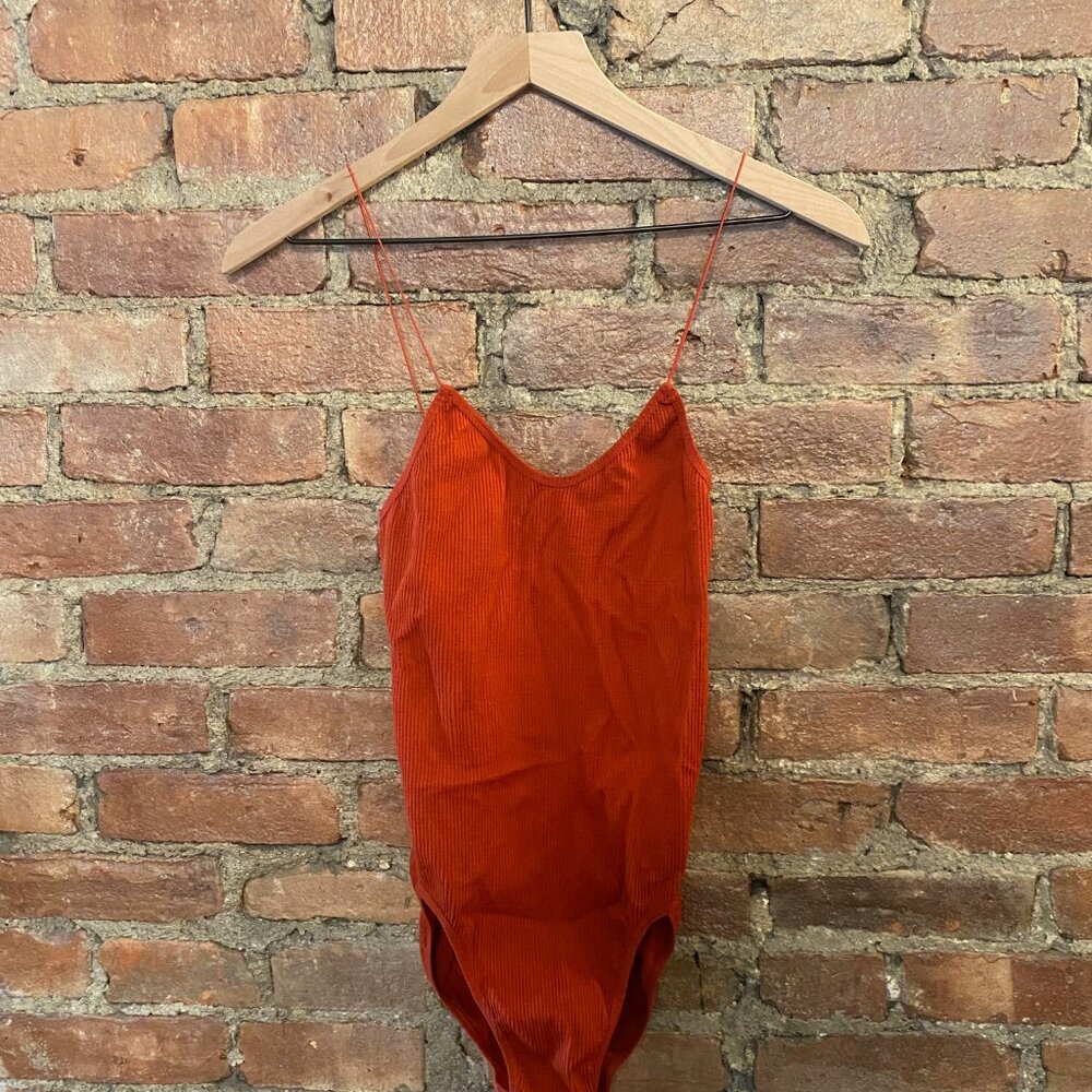 Urban Outfitters Orange bodysuit, Ribbed